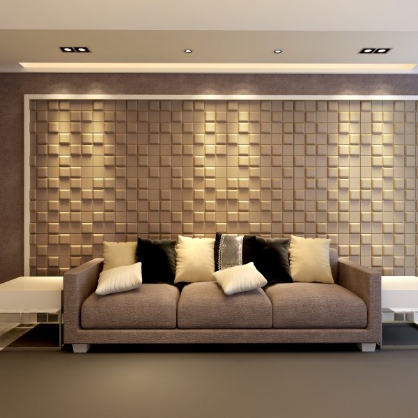 Moisture Proof Green Sound Reflection 3D Wall Panel