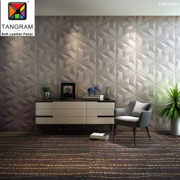 Fireproof White Indoor 3D Wall Panel