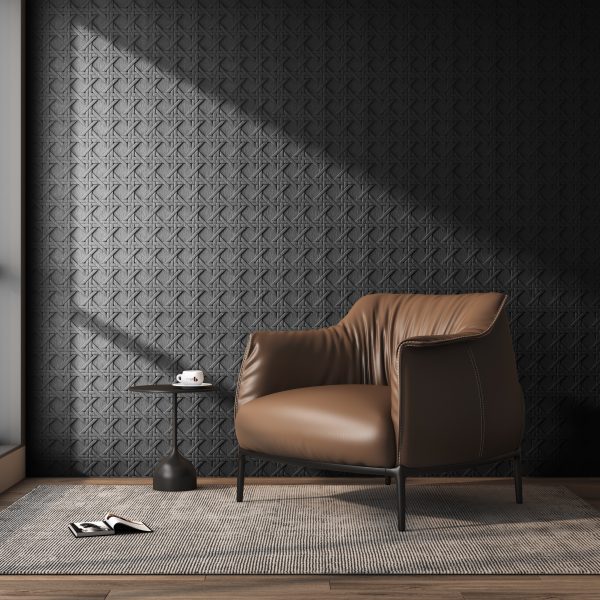 Self adhensive 3D leather wall sheet