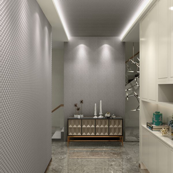 3d Fluted Leather Soft Wall Panel Luxury Wall Covering