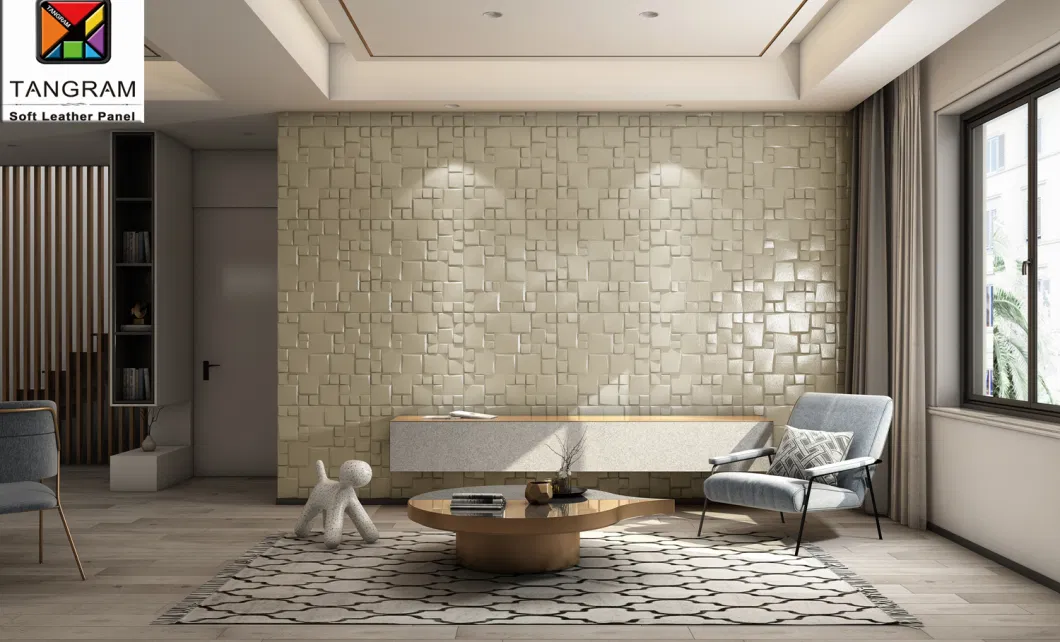 House Decoration 3D Soft Leather Wallsticker PU Foam Wall Cladding