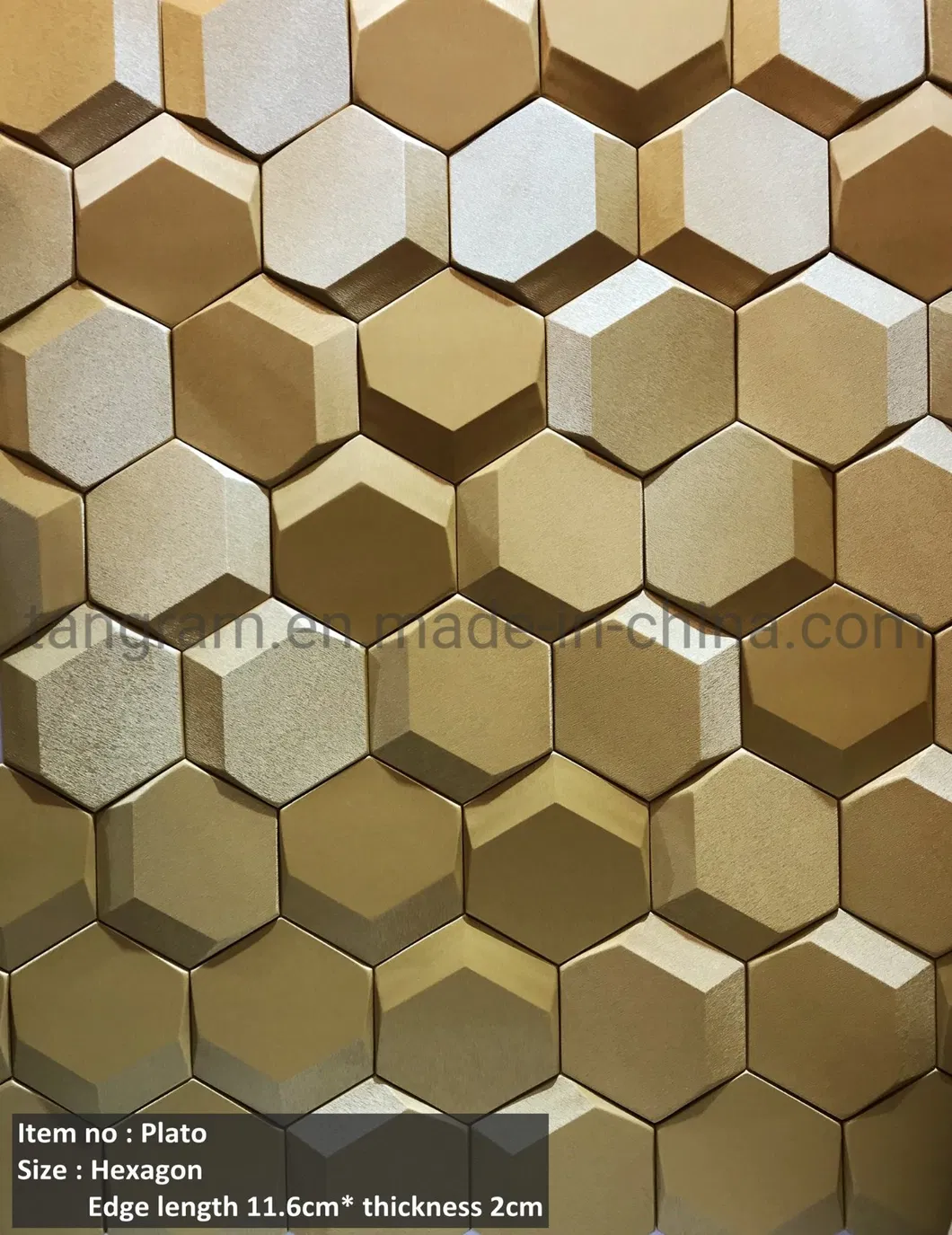 Moisture Proof Light Weight Easy Installation 3D Leather Wall Panel