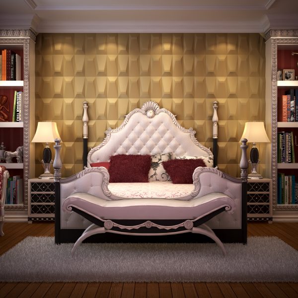 Pu Foam Golden 3D Wall Panel