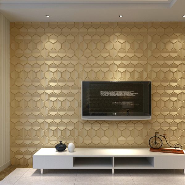 Soft Champagne Office 3D Wall Panel