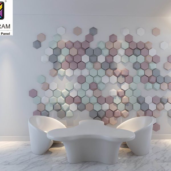 Pu Leather Golden Indoor 3D Mosaic Tile