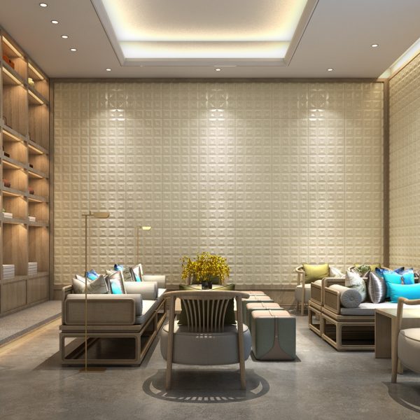 Lasted Design Pearl White Wall Finishing Wave Panel