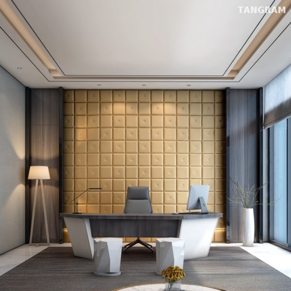 Eco Friendly Golden 3D Wall Panel